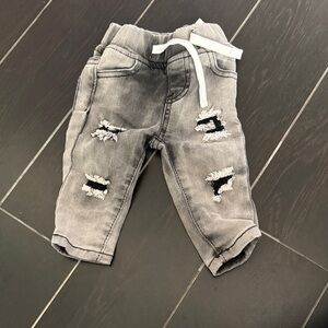 Stylish Gray Kids Ripped Jeans